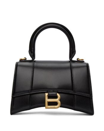 Balenciaga Hourglass XS Top Handle Bag Black